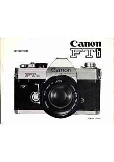 Canon FTb QL manual. Camera Instructions.
